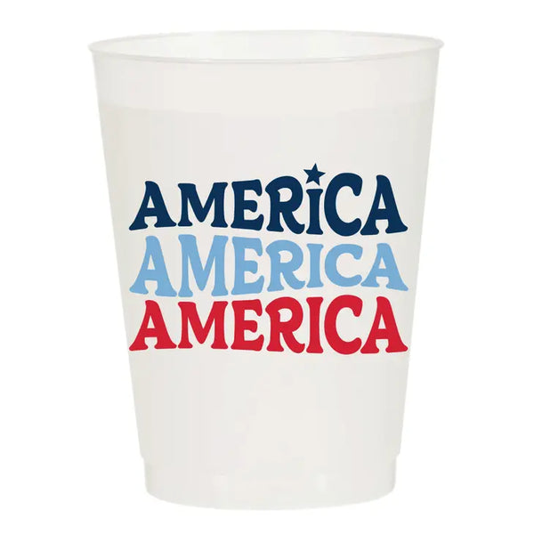 America Triple Stack Frosted Cups - Patriotic – Lone Star Roots