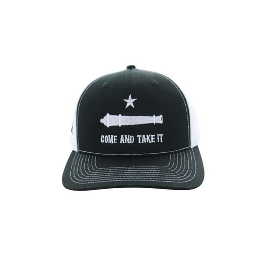 Come & Take It Outdoor Cap with classic black and white design featuring bold slogan embroidery.