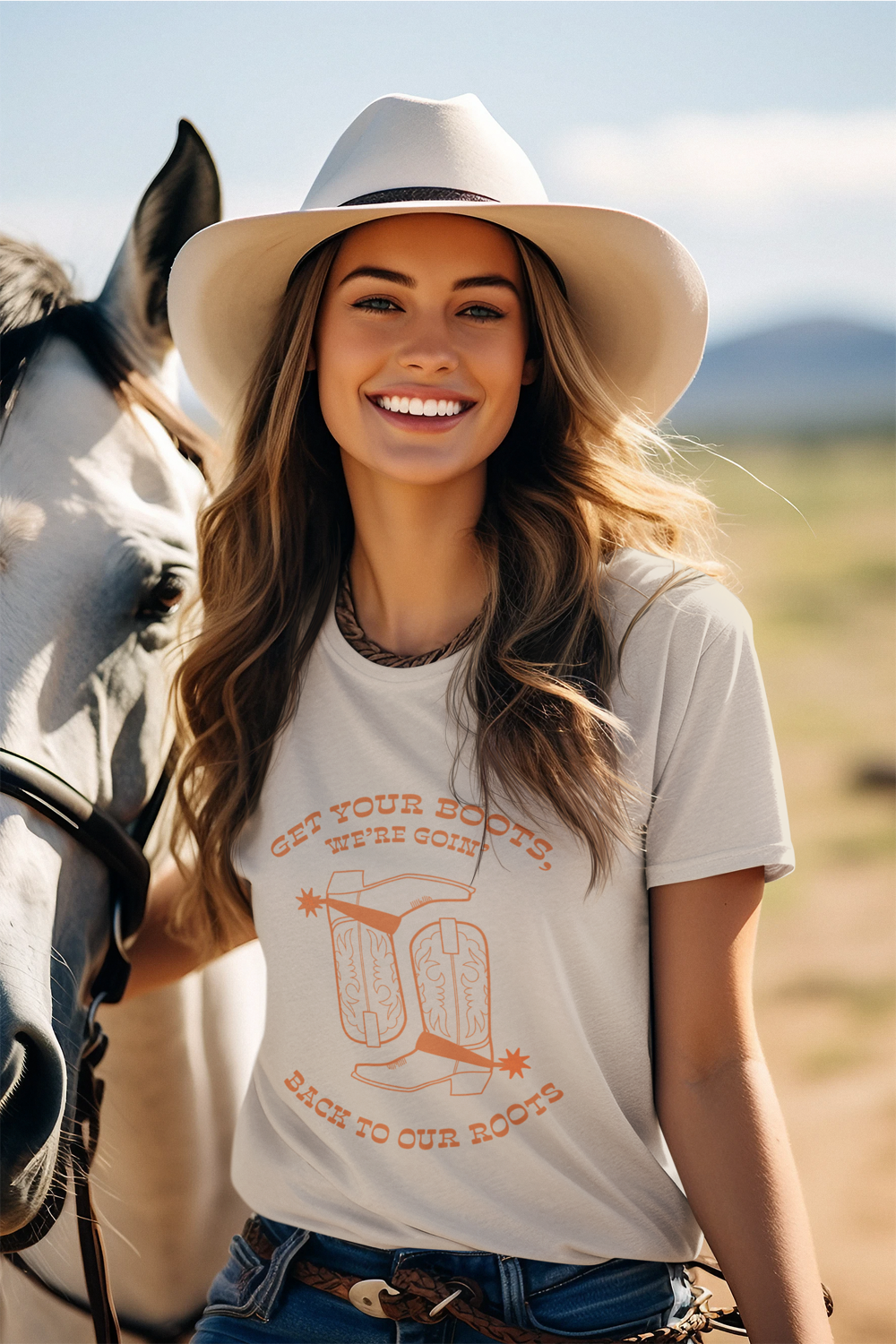 Get Your Boots! T-Shirt featuring rodeo-inspired design