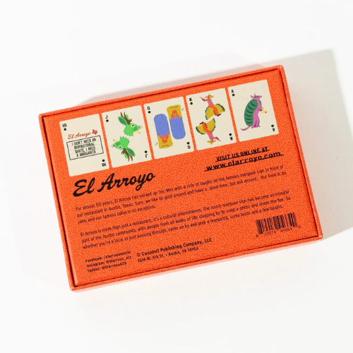 Happy Hour Playing Cards featuring El Arroyo's marquee signs, perfect for fun game nights.