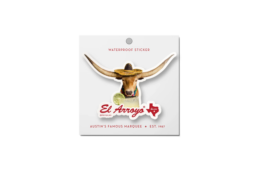 Longhorn Sipper Sticker – Durable Vinyl Decal with Texas Longhorn Design