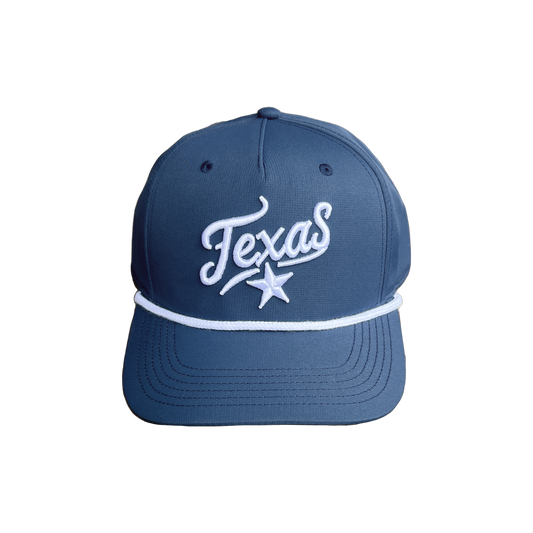 Classic Texas Rope Cap with bold embroidery and Western-inspired white rope.