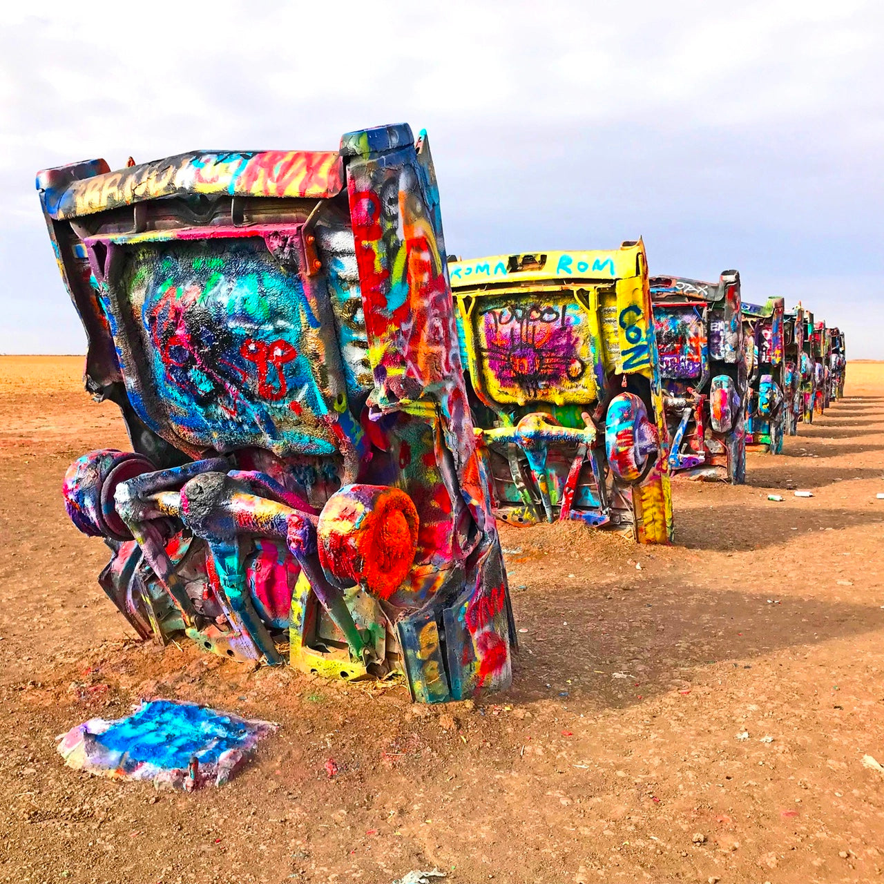 Lone Star Roots Amarillo Cadillac Ranch Exhibit Coaster Coaster