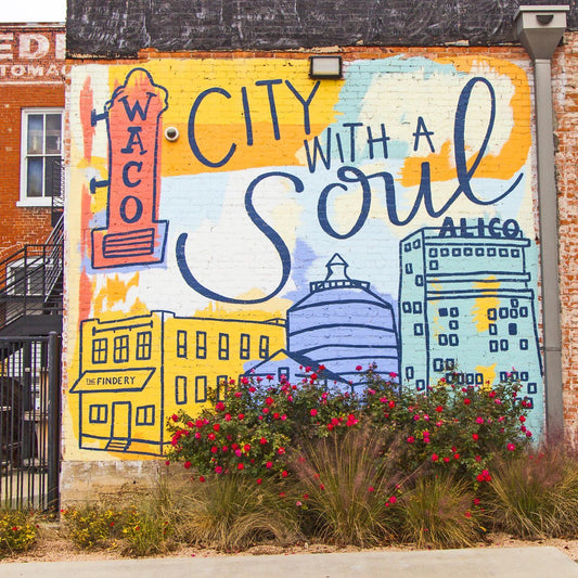 Lone Star Roots City With A Soul Mural Coaster Coaster