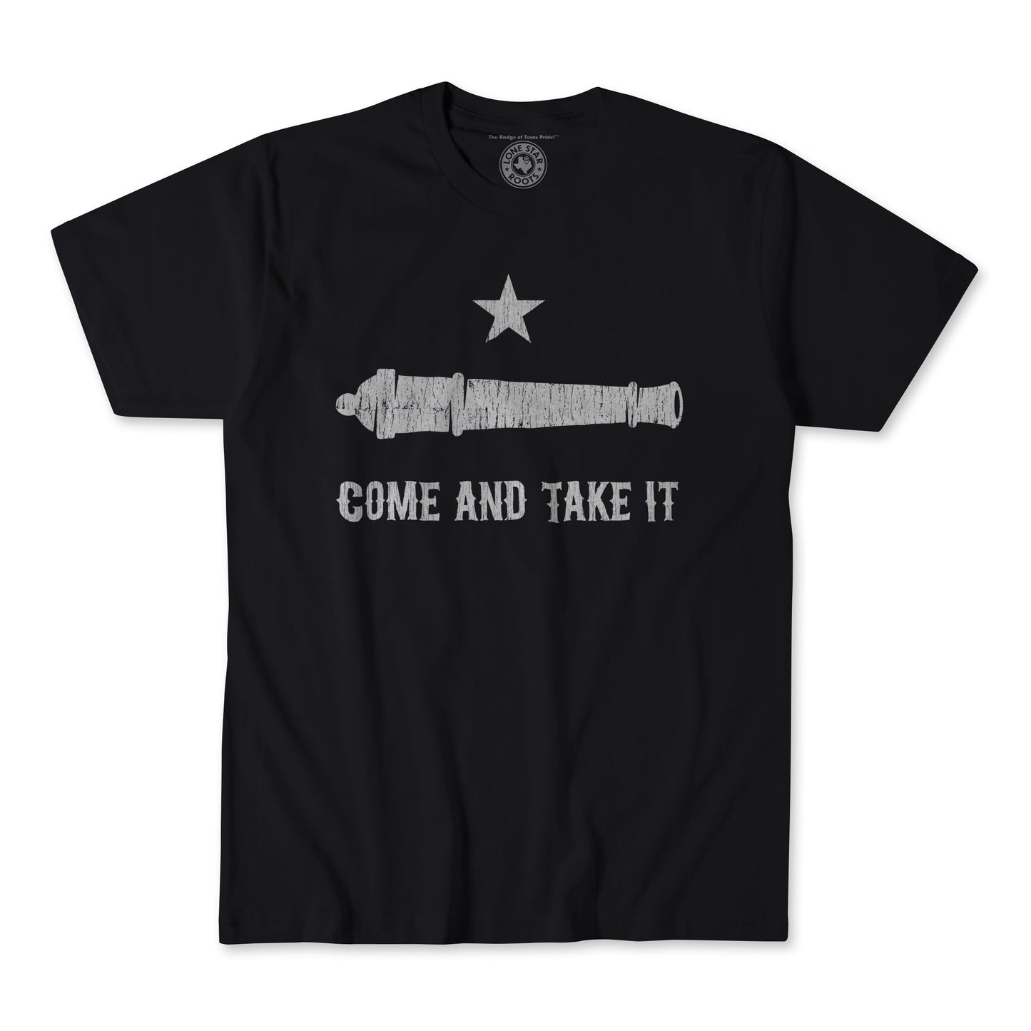 Come and Take It T-Shirt featuring the iconic slogan from the Texas Revolution on a premium Next Level 6210 crew tee.