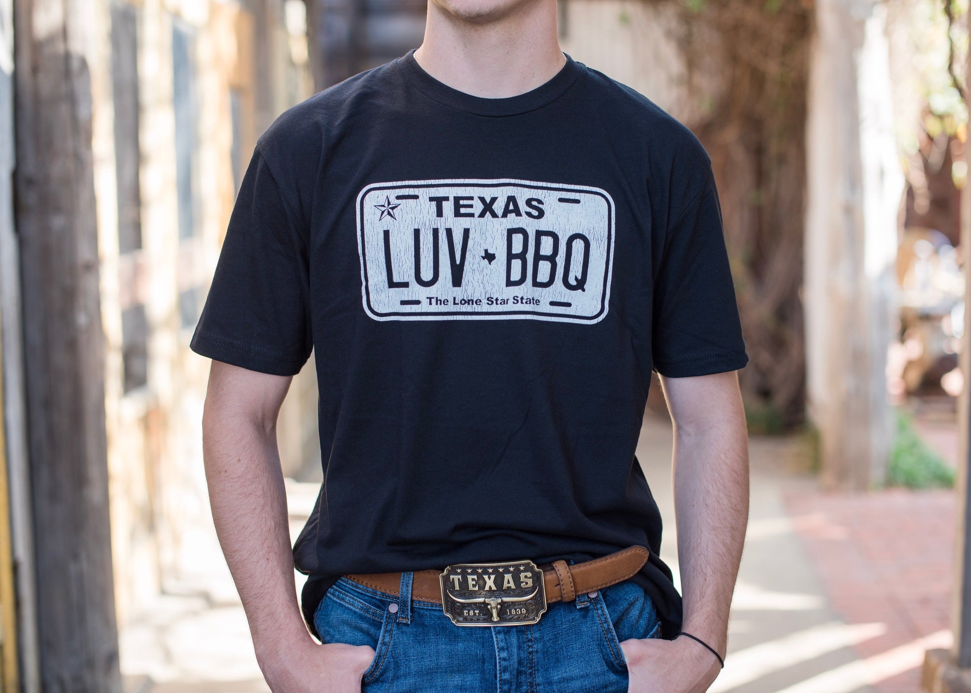 Lone Star Roots Texas LUV BBQ T-Shirt Shirts